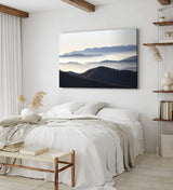 Paul Sinus Wandbild 120x80cm Berge Gebirge Bergkette Natur Nebel Landschaft