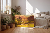 Sinus Art Wandbild 120x80cm Imposante Felsformationen im Licht der untergehenden Sonne für eindrucksvolle Wirkung
