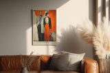 Paul Sinus Wandbild in 40x60cm modernes Modepaar vor farbintensivem Hintergrund – stilvolle, zeitgenössische Darstellung