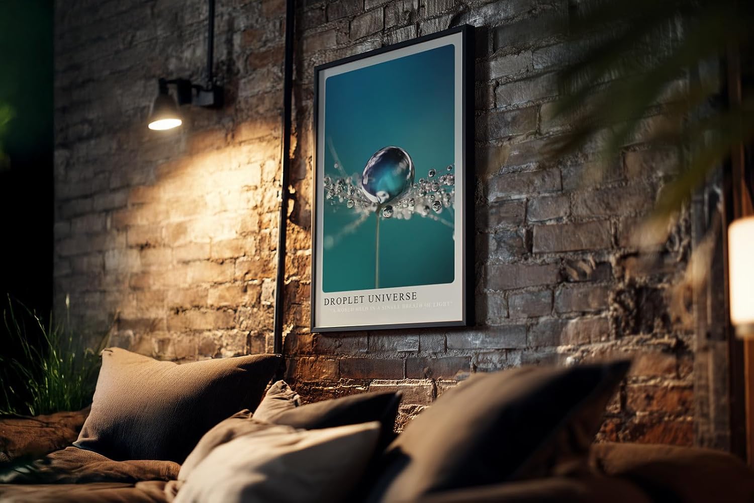 Paul Sinus Kunstdruck 40x60cm Tautropfen auf feiner Struktur – ein Universum im Mikrokosmos festgehalten