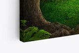 Paul Sinus Wandbild 120x80cm Grüner Wald Märchenhaft Bäume Holzweg Märchenwald