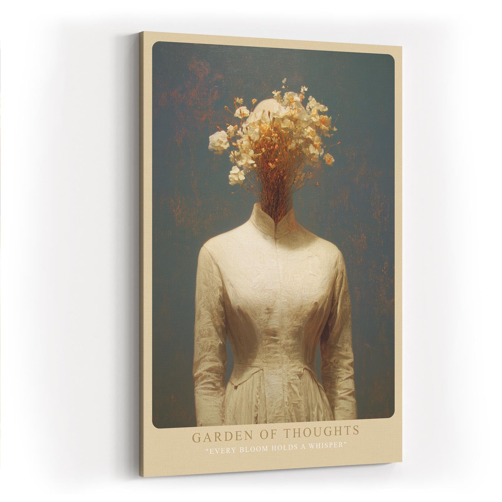 Paul Sinus Wandbild in 40x60cm Garden of Thoughts – Poetische Kunst mit zarten Blüten als Sinnbild für Gedankenvielfalt