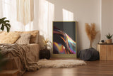 Paul Sinus Wandbild in 40x60cm Spectral Flow – minimalistisches Farbspiel in fließenden Kurven und schillernden Reflexionen für elegante Raumgestaltung