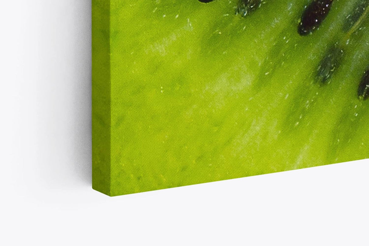 Paul Sinus Wandbild 120x80cm Kiwi in Herzform Herz Grün Fotokunst Nahaufnahme