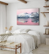 Paul Sinus Wandbild 120x80cm Norwegen Berge Schnee Meer Winter Landschaft
