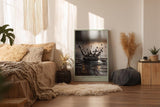 Paul Sinus Wandbild in 40x60cm The Liquid Crown – Fotografische Nahaufnahme einer Wasserkrone im Moment des Aufpralls