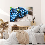 Paul Sinus Wandbild 120x80cm Trauben Früchte Weintrauben Fotokunst Blau Kunstvoll