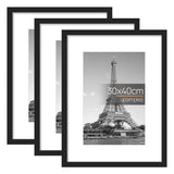 upsimples 3 Pack Bilderrahmen A4 Holz, Picture Frame Holz für Fotos, Bilder, Poster