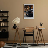 Paul Sinus Leinwandbild 60x90cm Gentleman’s Drive Klassischer Sportwagen Londoner Nacht Eleganz und Stil Zeitlose Automobilkunst Hochwertige Wandkunst