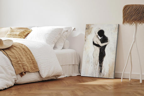 Paul Sinus 60x90cm Wandbild Umarmung der Gegensätze – Kraftvolles Fokuskunstwerk über Nähe und Dualität in Perfektion