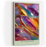 Paul Sinus Wandbild in 40x60cm The Liquid Prism – abstraktes Farbmotiv mit regenbogenfarbenem Glanz und fließender Struktur für moderne Raumgestaltung