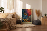 Paul Sinus Wandbild in 40x60cm Plume Architect Farbenprächtiges Papageienportrait in intensiven Tönen