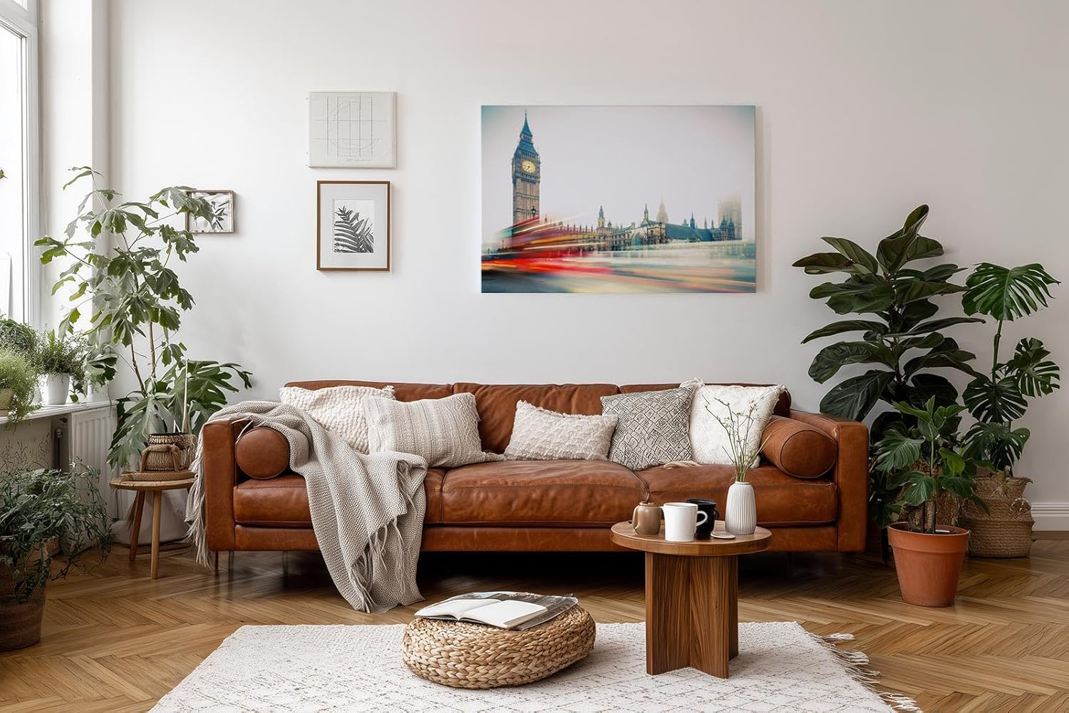 Sinus Art Wandbild 120x80cm Fotografisches London-Motiv mit Bewegungseffekt für urbanes Raumgefühl
