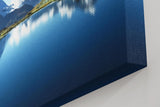Sinus Art Wandbild 120x80cm Majestätisches Matterhorn reflektiert sich in klarem Bergsee unter blauem Himmel