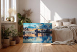 Sinus Art Wandbild 120x80cm Faszinierende Komposition aus Licht, Wasser und Natur im Morgen- oder Abendlicht