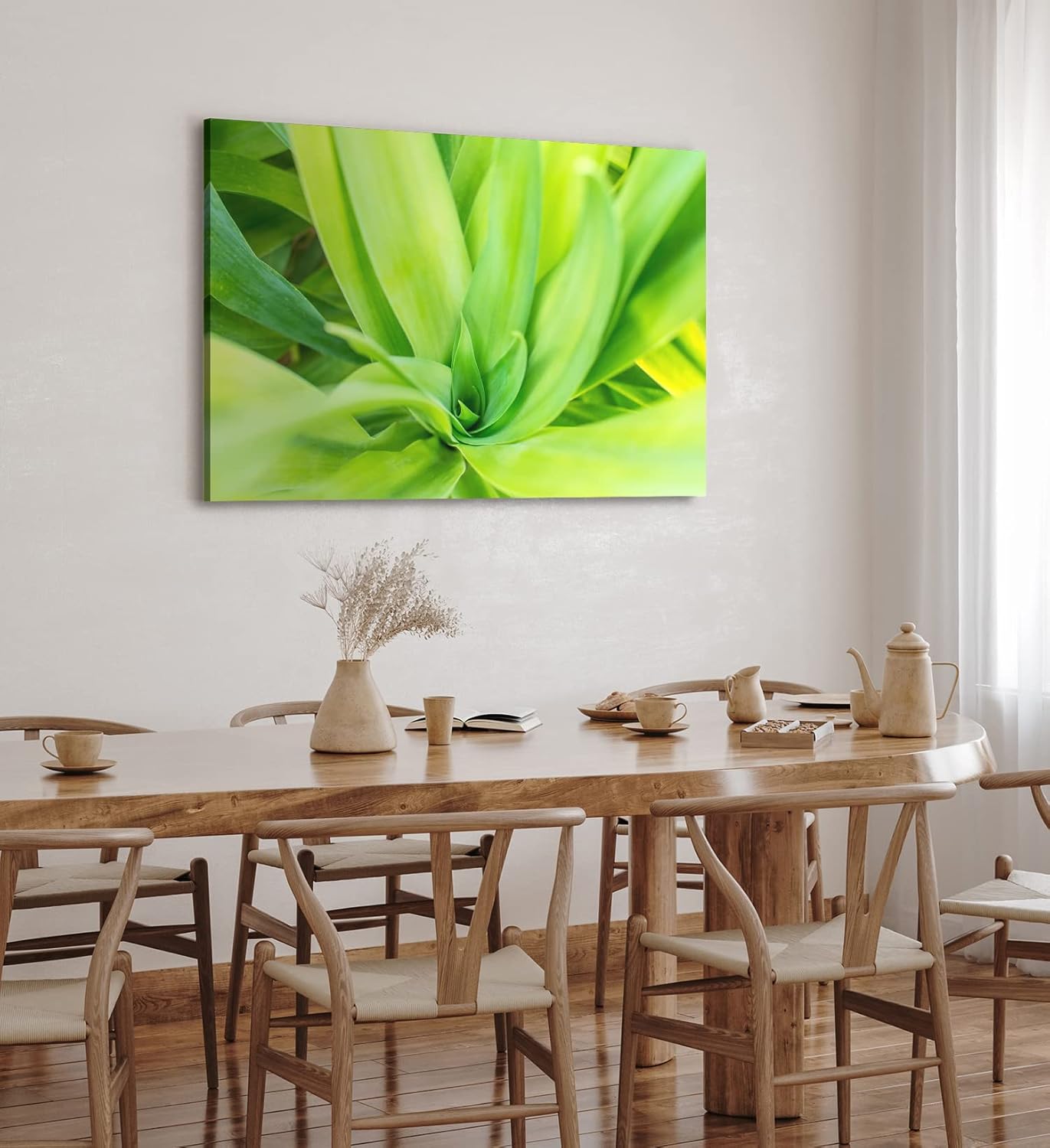 Paul Sinus Wandbild 120x80cm Grüne Pflanze Makrofotografie Kunstvoll Dekorativ