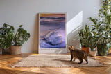 Paul Sinus Kunstdruck 40x60cm Diamond Beach Iceland – Eisskulptur im Sonnenaufgang an Islands dramatischer Küste