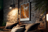 Paul Sinus Kunstdruck 40x60cm Autumn Vein mit Luftaufnahme einer Straße durch herbstlichen Wald