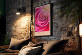 Paul Sinus Kunstdruck 40x60cm Pink Rose Nahaufnahme Blüte Rosa Makro Blume Romantik