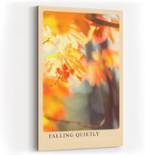 Paul Sinus Kunstdruck 40x60cm Falling Quietly Herbstlaub Ahornblätter Naturfarben Bokeh Lichtspiel