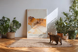 Paul Sinus Kunstdruck 40x60cm Terracotta Flow Abstrakt Malerei Mineralfarben Beige Braun Kunstwerk