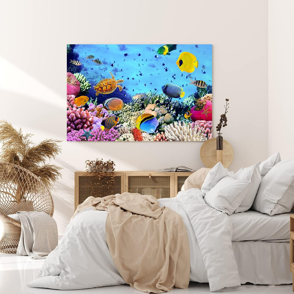 Paul Sinus Wandbild 120x80cm Unterwasserwelt Korallen Fische Meer Farbenfroh