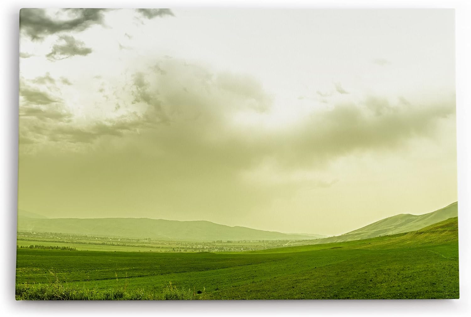 Paul Sinus Wandbild 120x80cm Landschaft Natur Berge Hügel Grün Himmel