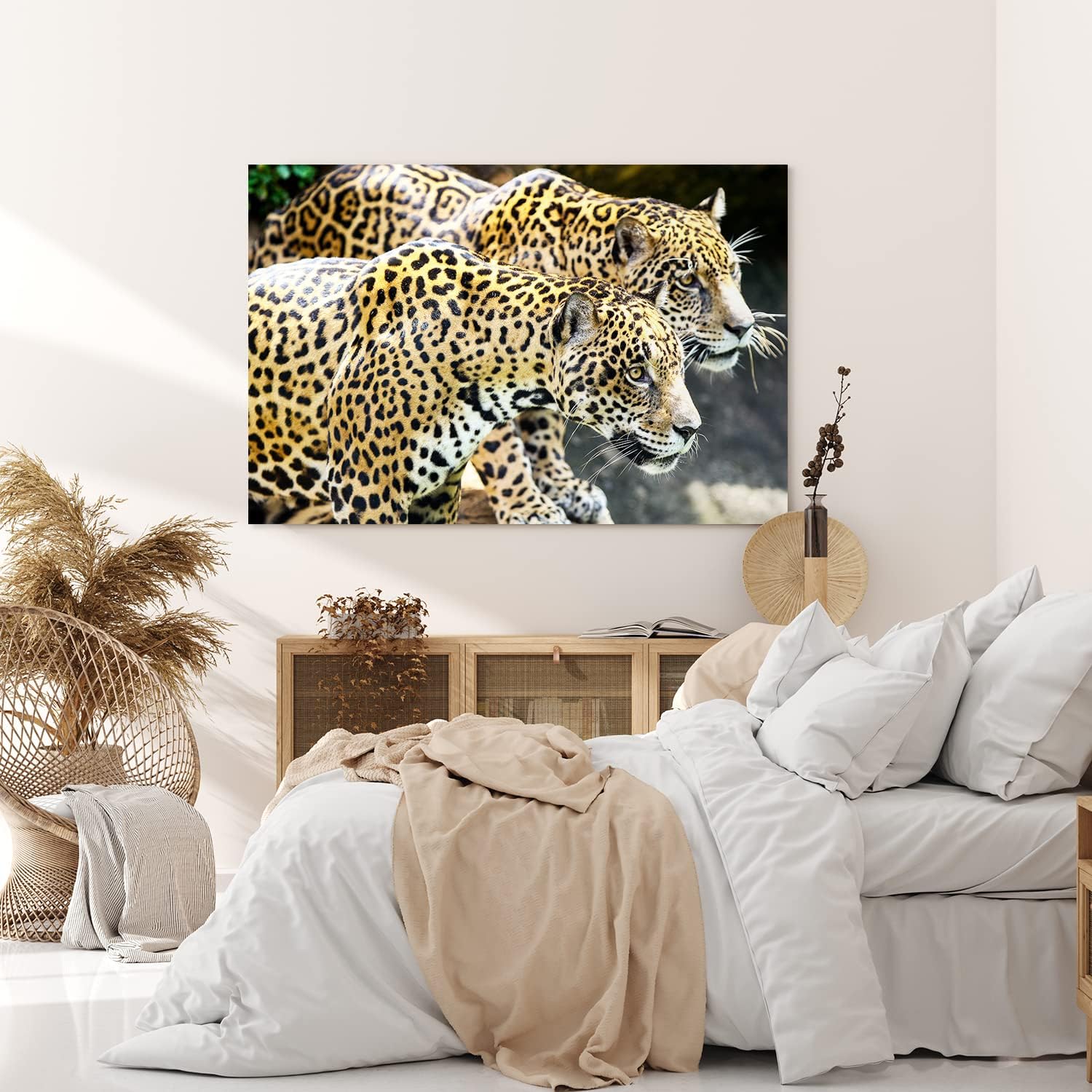 Paul Sinus Wandbild 120x80cm Jaguare Raubkatzen Tierfotografie Wild Fotokunst