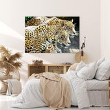 Paul Sinus Wandbild 120x80cm Jaguare Raubkatzen Tierfotografie Wild Fotokunst