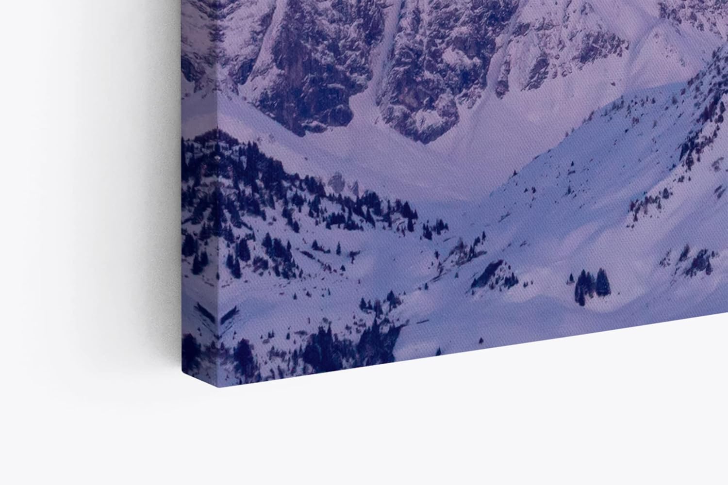 Paul Sinus Wandbild 120x80cm Vollmond hinter Bergen Berggipfel Mond Schnee Gebirge