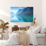 Paul Sinus Wandbild 120x80cm See Alpensee Alpen Berge Natur Blau