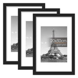 upsimples 3 Pack Bilderrahmen A4 Holz, Picture Frame Holz für Fotos, Bilder, Poster