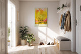 Paul Sinus Kunstdruck 40x60cm Solar Bloom Nahaufnahme einer goldgelben Blüte The Heart of the Flower is Sunfire