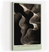 Paul Sinus Wandbild in 40x60cm The Whispering Depths – Organische Linienformen in Gold-Braun-Tönen mit tiefer plastischer Wirkung