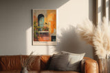 Paul Sinus Wandbild in 40x60cm Walls of Summer – Sonnendurchflutete Hausfassade mit mediterranem Balkon und impressionistischen Farbakzenten