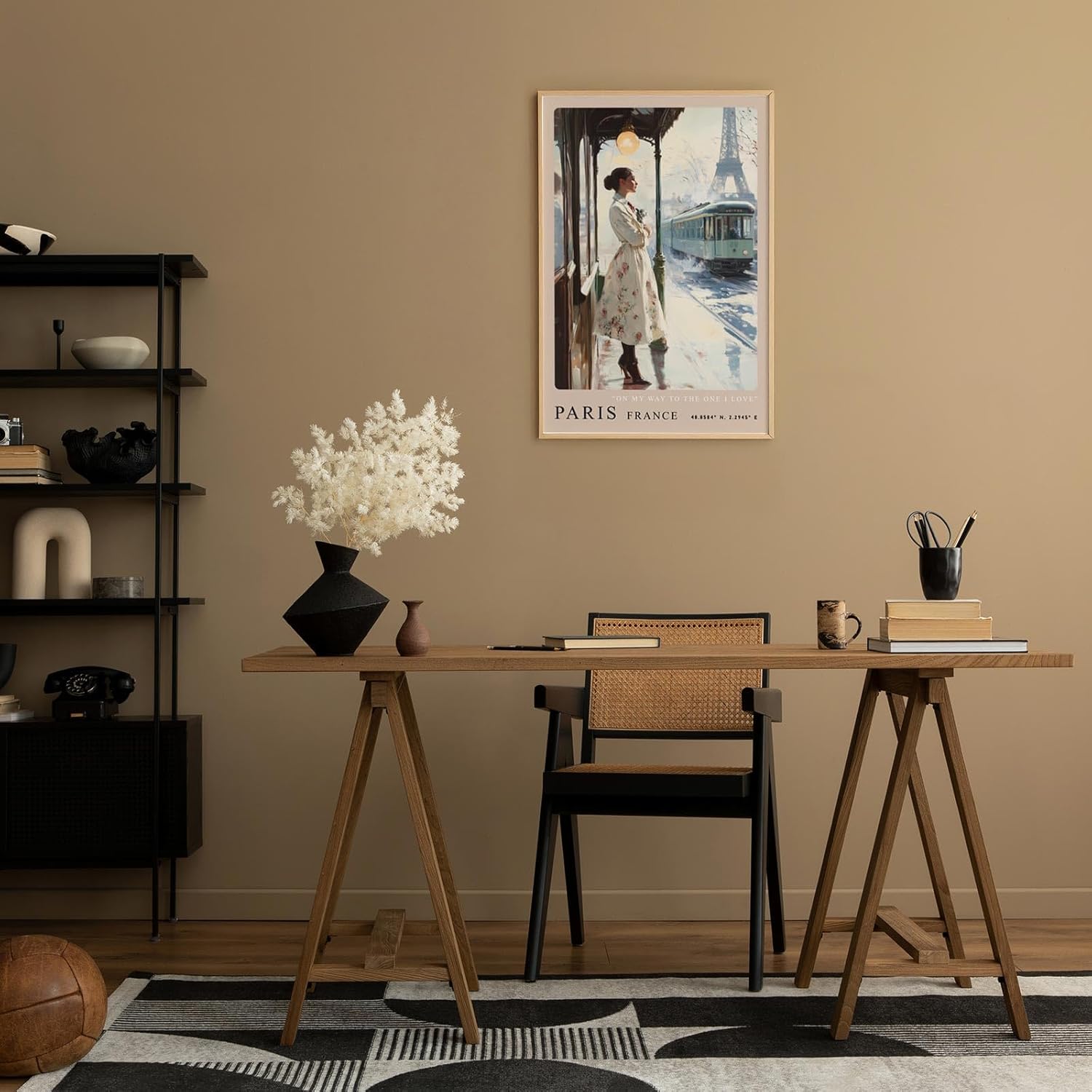 Paul Sinus Leinwandbild 40x60cm Paris – Nostalgie, Liebe, Romantik, Retro, Vintage, Frankreich, Eleganz, Belle Époque, Sehnsucht, Kunst, Stadtleben