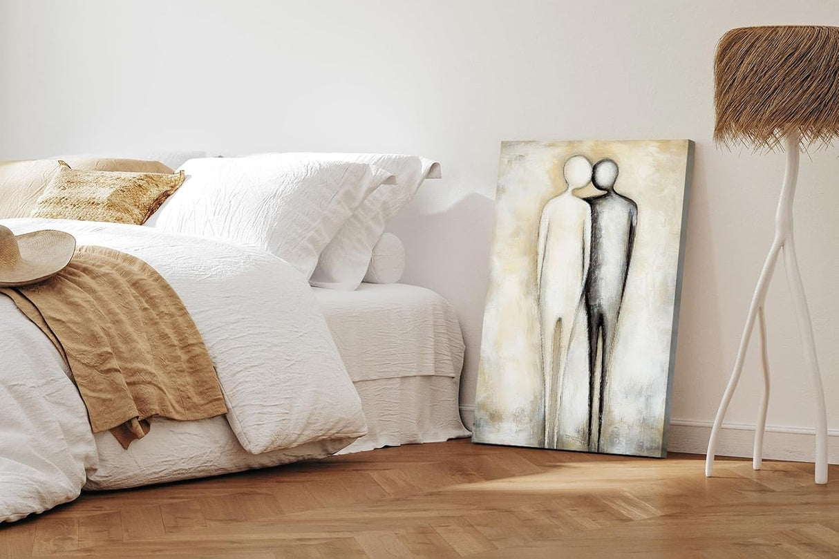 Paul Sinus 60x90cm Wandbild Stille Harmonie – Minimalistische Nähe als berührendes Fokuskunstwerk auf Leinwand erleben