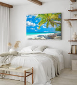 Paul Sinus Wandbild 120x80cm Karibik Traumstrand Sand Meer Palmen Sonnenschein