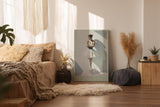 Paul Sinus Wandbild in 40x60cm White Poise Balance Meets Stillness in moderner Ballett-Ästhetik für stilvolle Raumgestaltung
