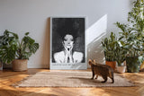 Paul Sinus Kunstdruck 40x60cm Grayscale Muse Porträt in Schwarz-Weiß Stillness Becomes Power