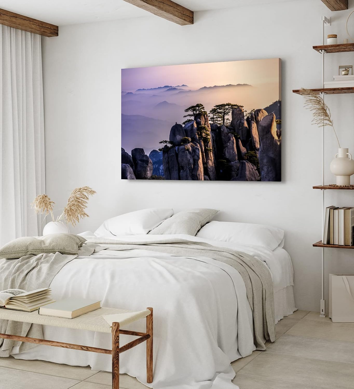 Paul Sinus Wandbild 120x80cm Huang Shan Gebirge Berge China Berglandschaft Nebel