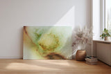Sinus Art Wandbild 120x80cm Farbwolken in Naturtönen mit sanftem Zentrum und umgebenden Flächen