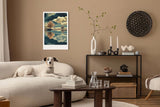 Paul Sinus Leinwandbild 60x90cm Spiegel der Natur – Faszinierende Landschaft mit surrealen Farben, Wolkenspiegelung und beruhigender Atmosphäre