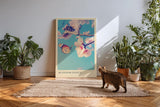 Paul Sinus Kunstdruck 40x60cm Schmetterling und Kirschblüte – Frühlingspoesie im zarten Licht eingefangen