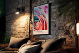Paul Sinus Kunstdruck 40x60cm Spektralrose in Nahaufnahme – Farbenwunder der Natur in kunstvoller Struktur