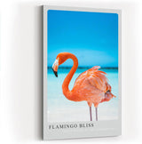 Paul Sinus Kunstdruck 40x60cm Flamingo Bliss mit rosa Flamingo am türkisfarbenen Meer
