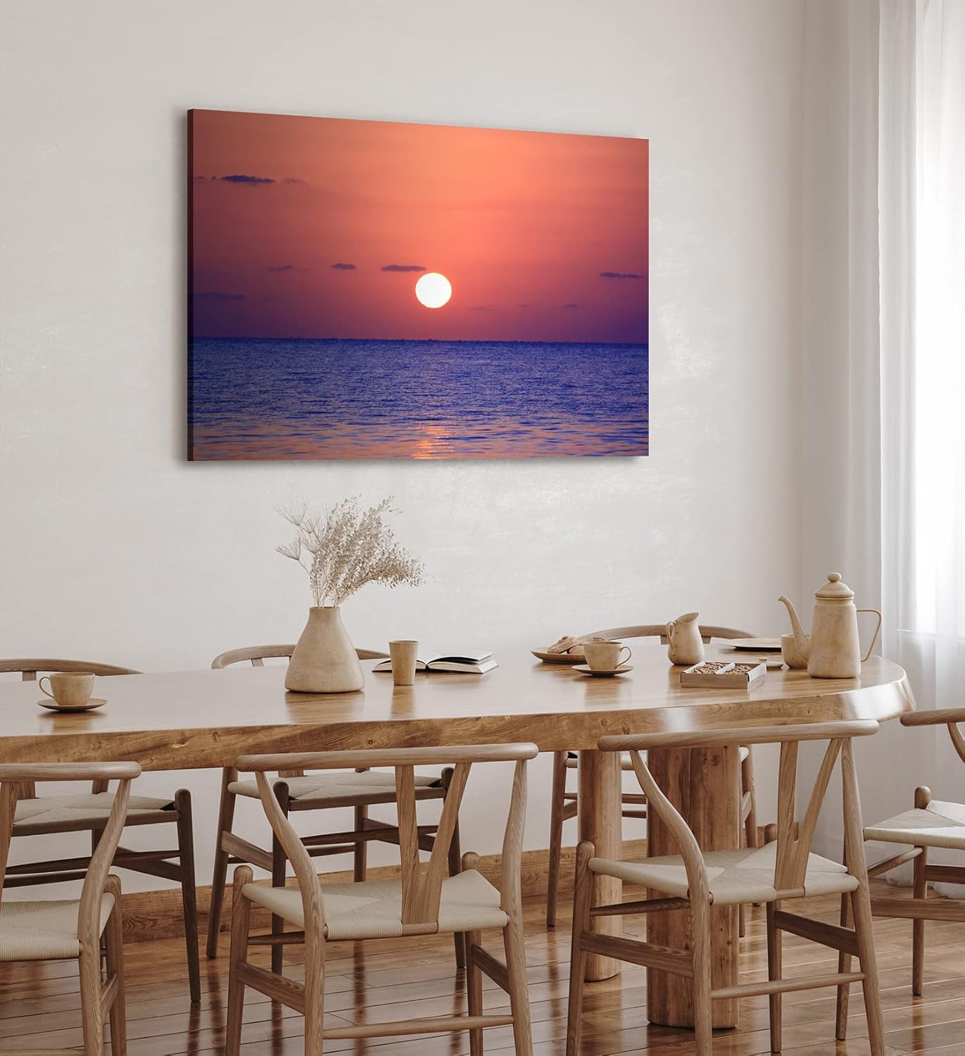 Paul Sinus Wandbild 120x80cm Sonnenuntergang Horizont Ozean Meer Abend