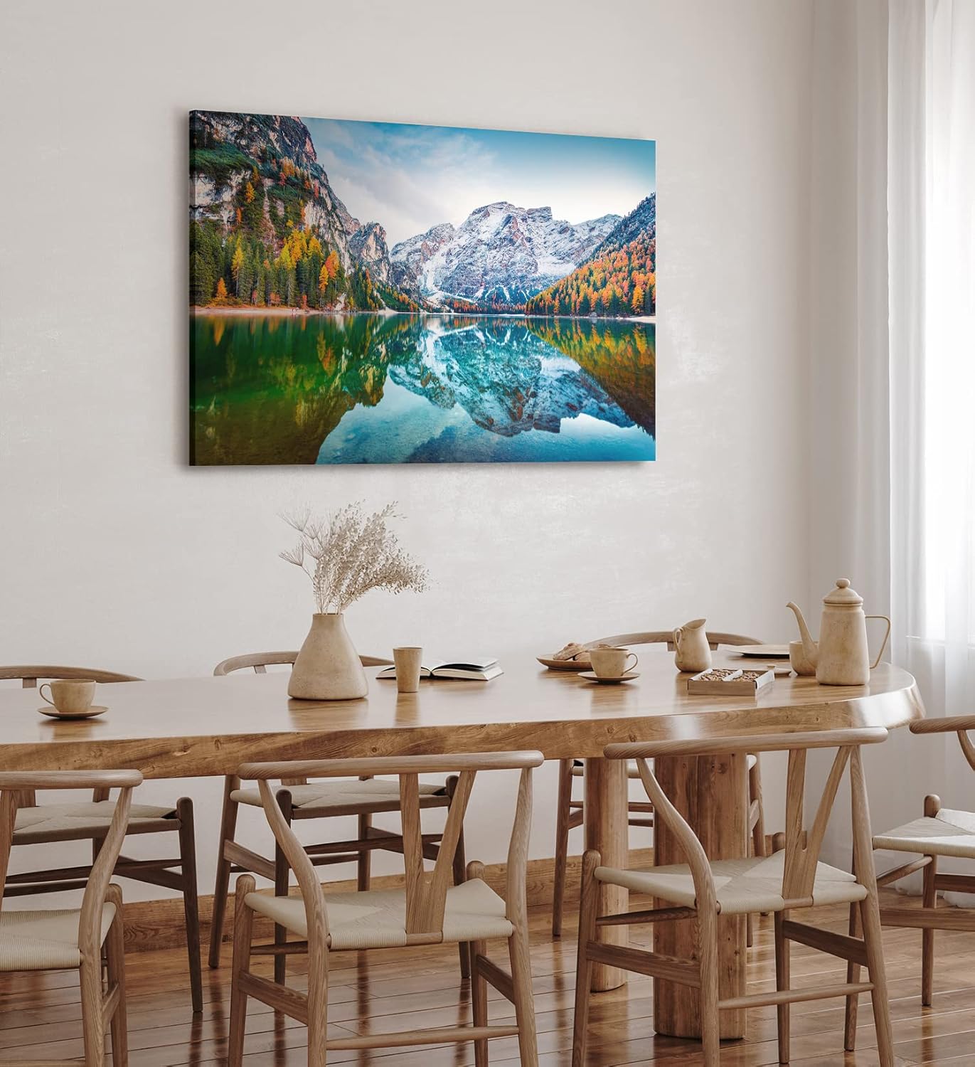Paul Sinus Wandbild 120x80cm Pragser Wildsee Alpen Italien Bergsee See Natur