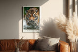 Paul Sinus Wandbild in 40x60cm The Silent Hunter – Faszinierendes Tigerporträt im Wasser in hoher Farbbrillanz