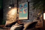Paul Sinus Kunstdruck 40x60cm Schmetterling und Kirschblüte – Frühlingspoesie im zarten Licht eingefangen